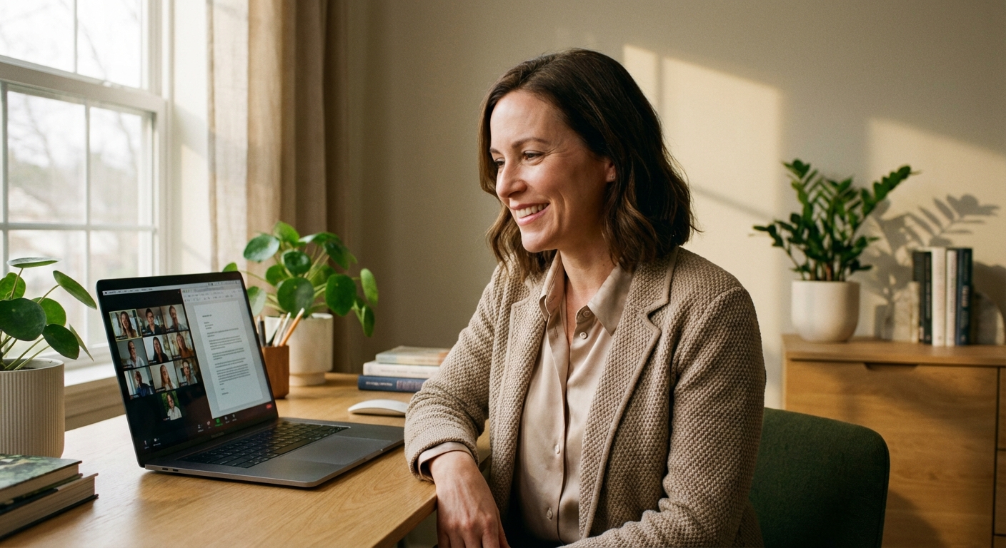 A licensed specialist ready to help on a video call
